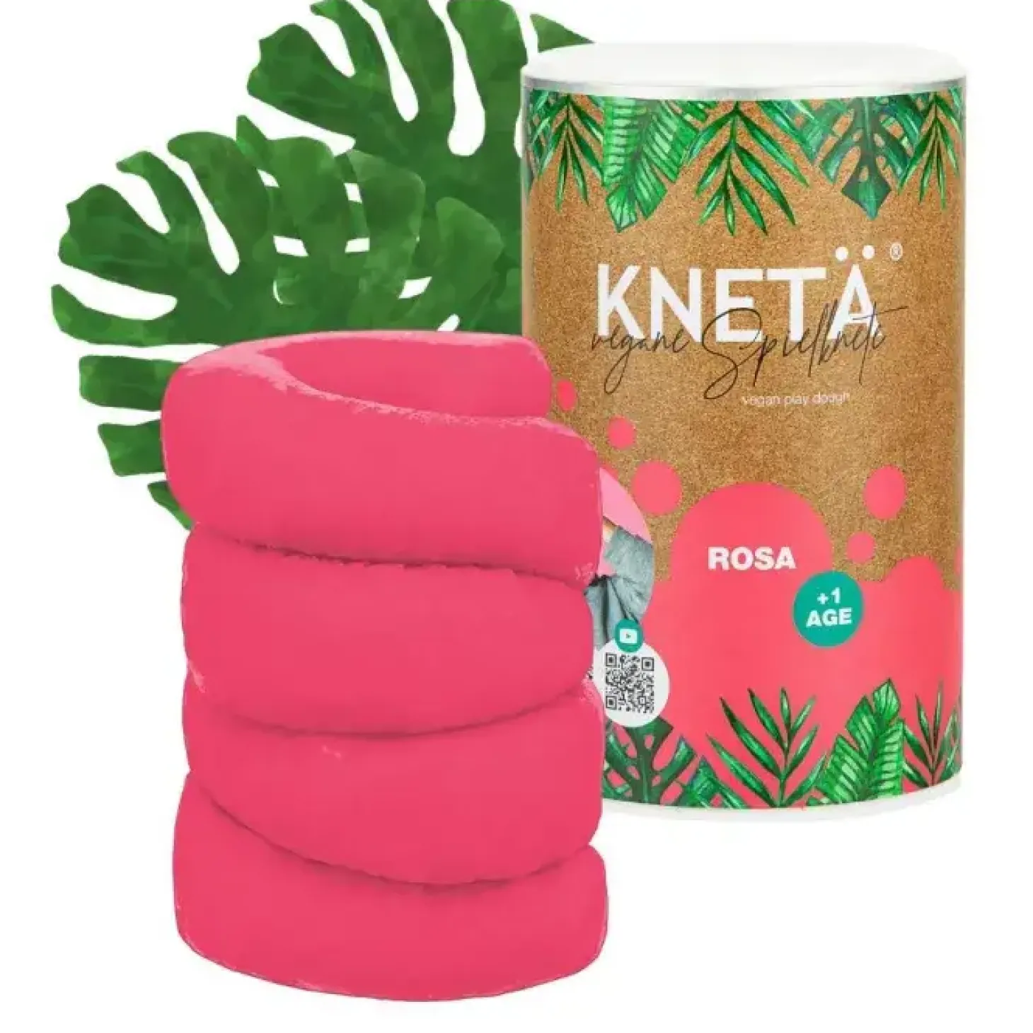 Wegańska masa plastyczna w puszce XXL, 1kg - rosa