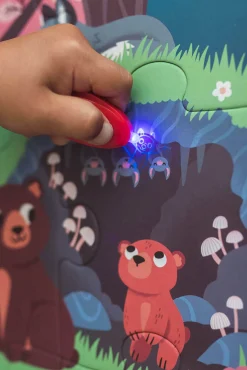 Świecące puzzle z mini-lampką UV Las 24 elementy 3+