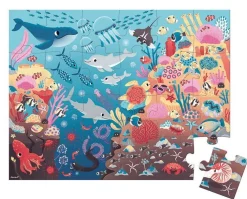 Świecące puzzle z mini-lampką UV Ocean 24 elementy 3+