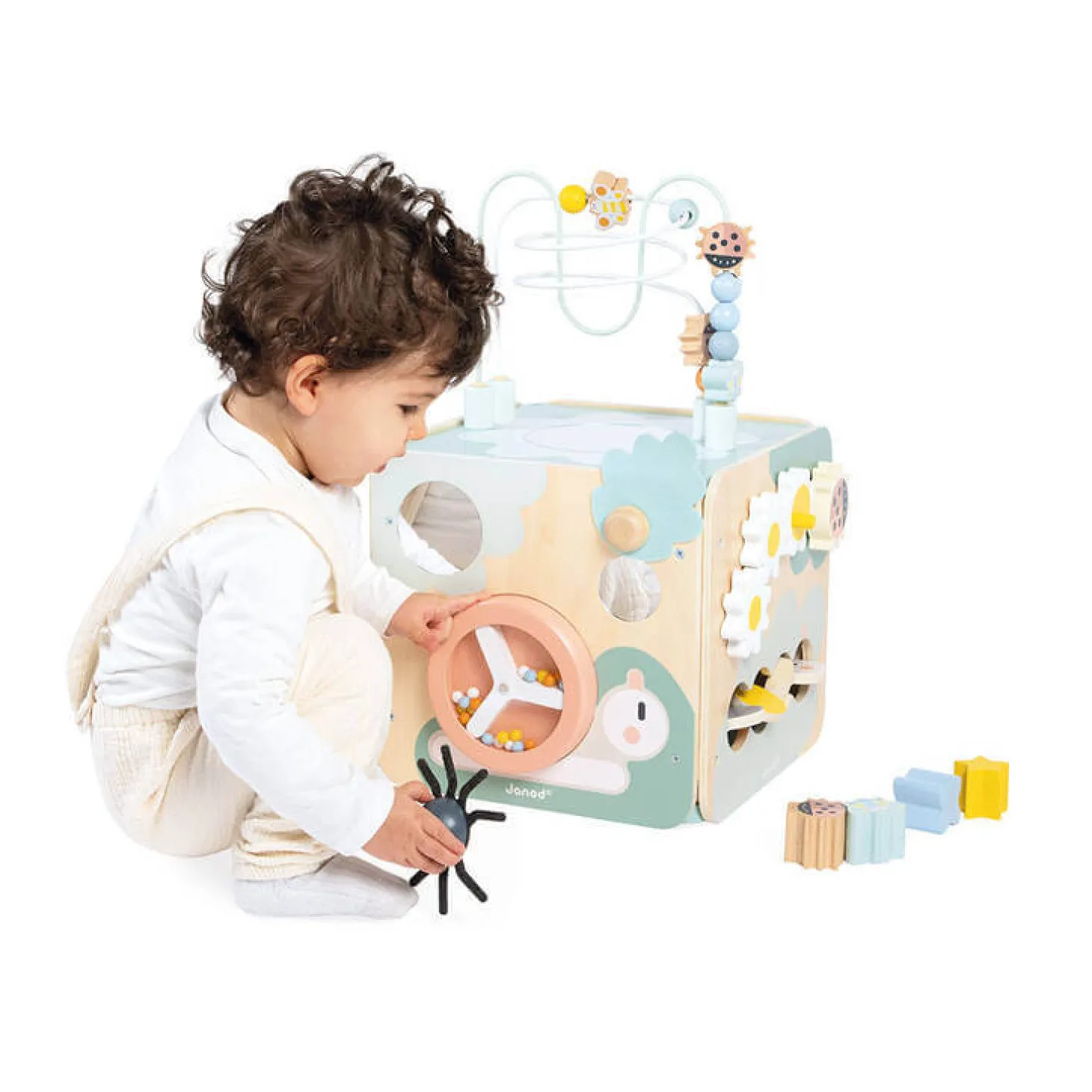 Wielofunkcyjna kostka edukacyjna z pętlą duża Sweet Cocoon