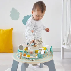 Wielofunkcyjny stolik edukacyjny drewniany z regulacją wysokości Ogród Sweet Cocoon 12m+
