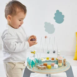Wielofunkcyjny stolik edukacyjny drewniany z regulacją wysokości Ogród Sweet Cocoon 12m+