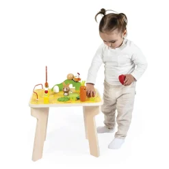 Wielofunkcyjny stolik edukacyjny drewniany Farma 12m+