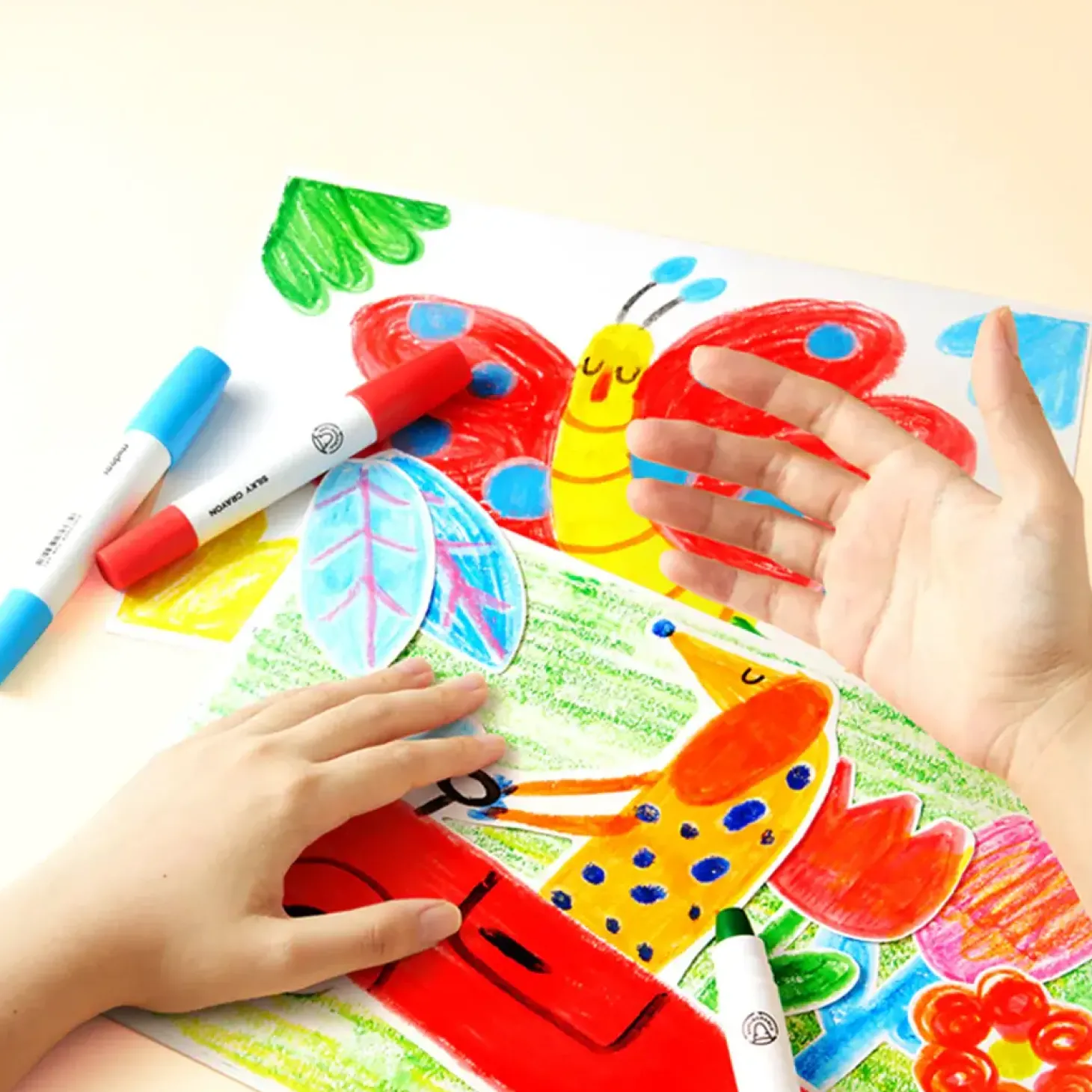 Wkłady do miękkich, zmywalnych kredek silky crayons 6 szt.
