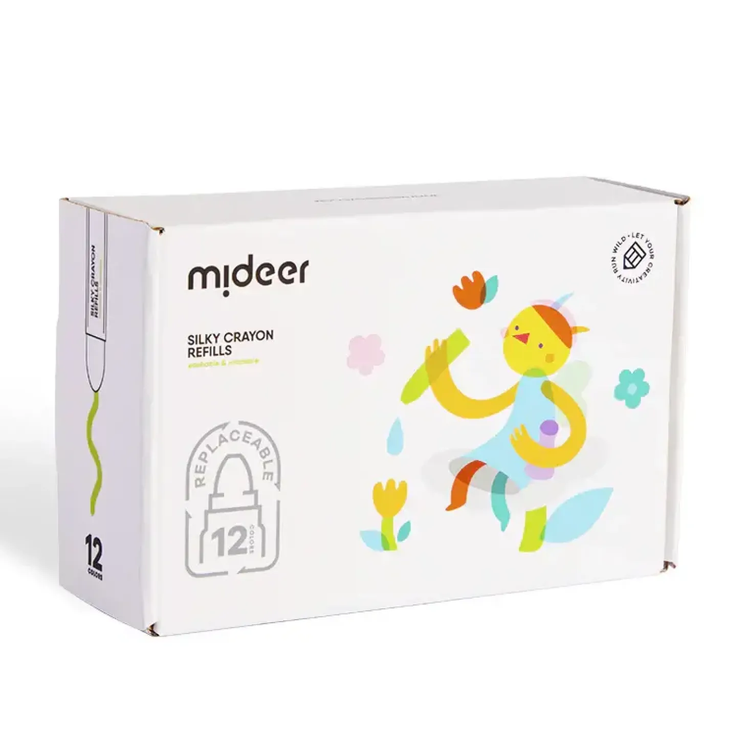 Wkłady do miękkich, zmywalnych kredek silky crayons 12 szt.