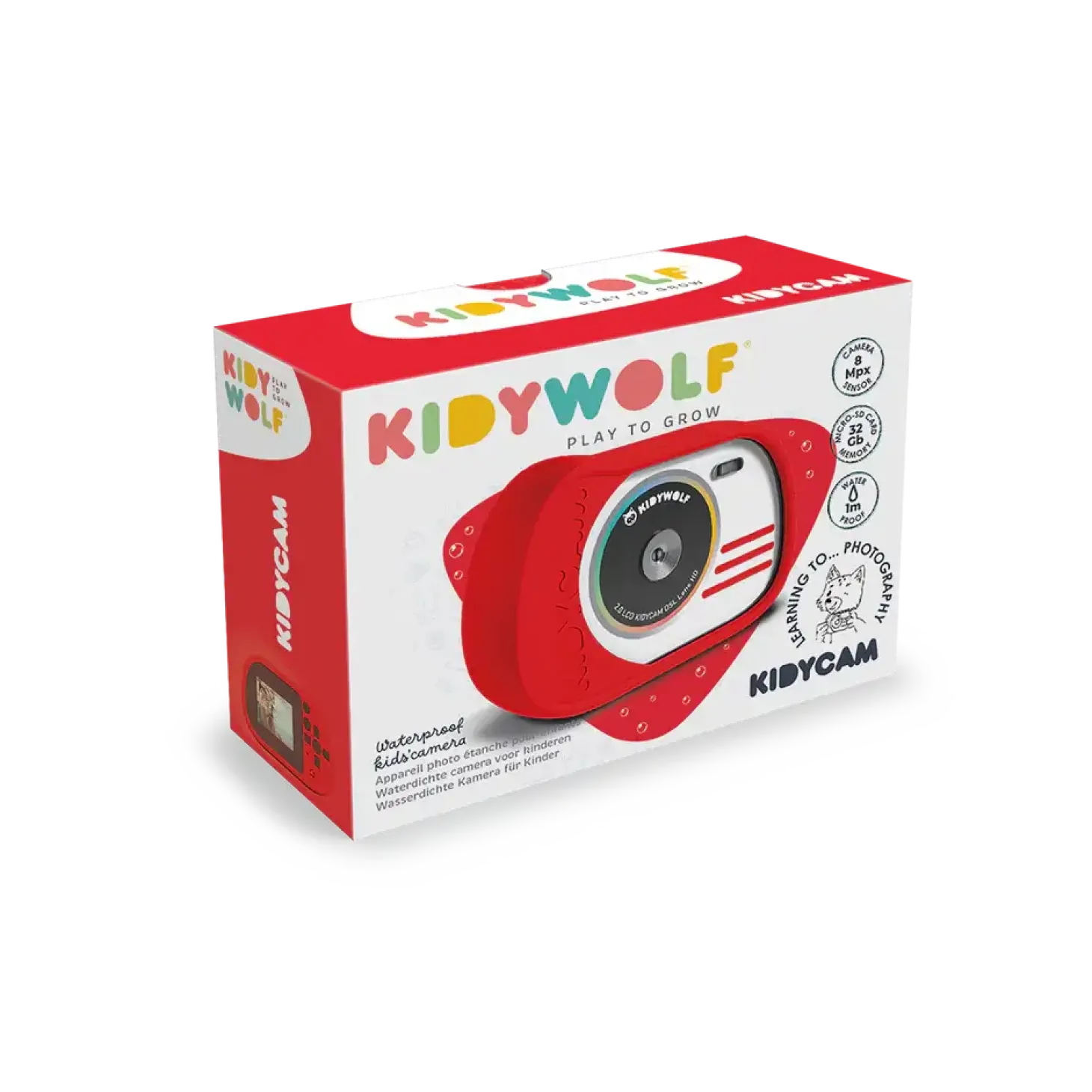Wodoodporny aparat KIDYCAM - czerwony