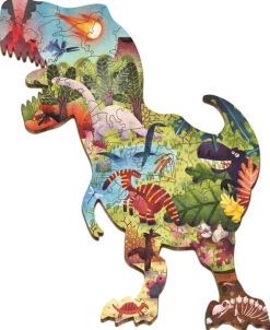 WOODY PUZZLE – drewniane puzzle konturowe – DINOZAURY