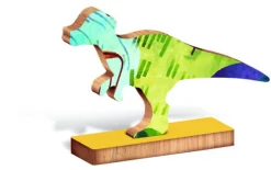 WOODY PUZZLE – drewniane puzzle konturowe – DINOZAURY