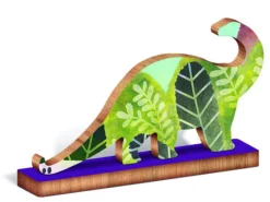 WOODY PUZZLE – drewniane puzzle konturowe – DINOZAURY
