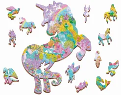 WOODY PUZZLE – drewniane puzzle konturowe – BAŚNIOWE POSTACI