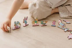 WOODY PUZZLE – drewniane puzzle konturowe – BAŚNIOWE POSTACI