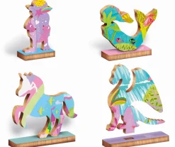WOODY PUZZLE – drewniane puzzle konturowe – BAŚNIOWE POSTACI