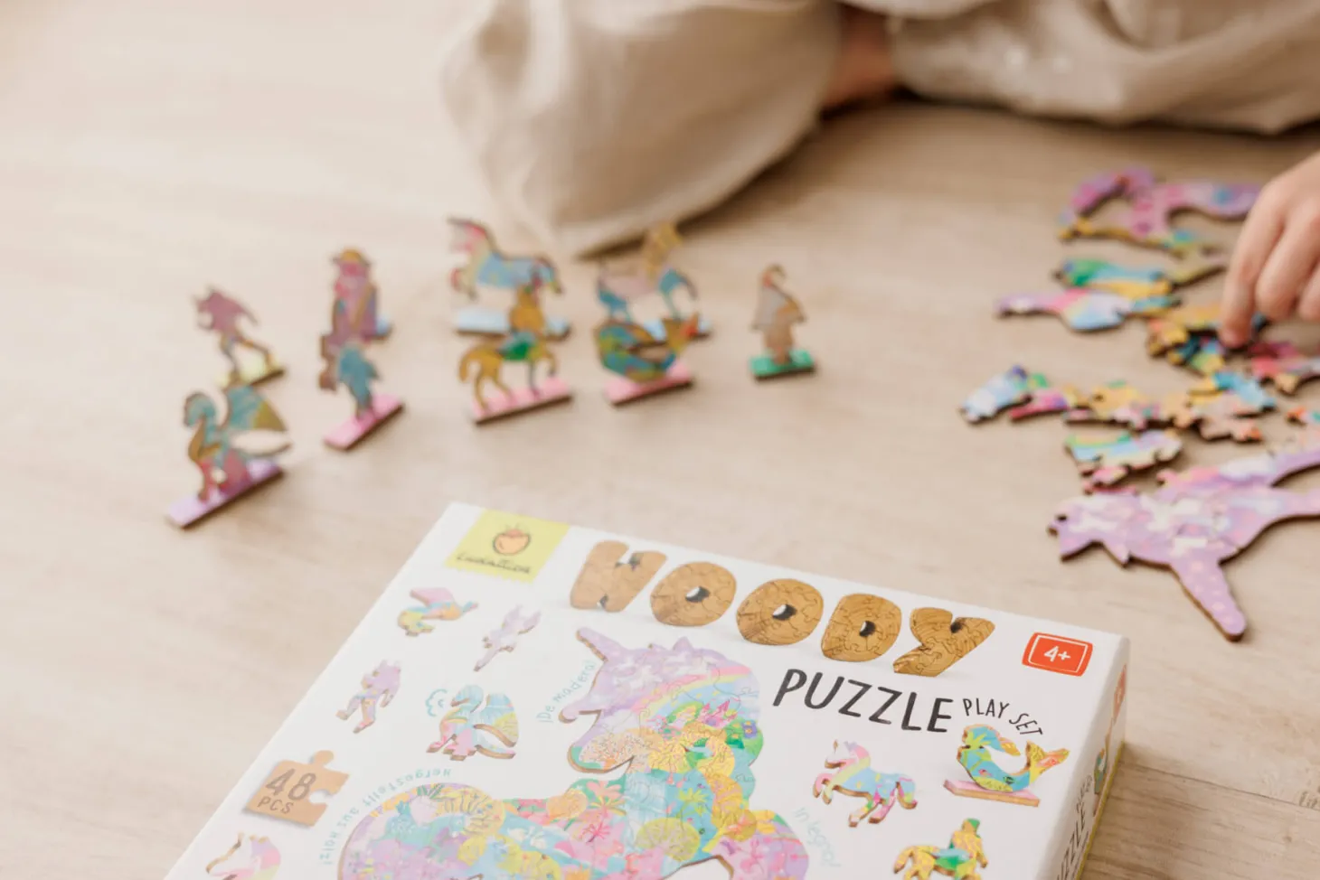 WOODY PUZZLE – drewniane puzzle konturowe – BAŚNIOWE POSTACI