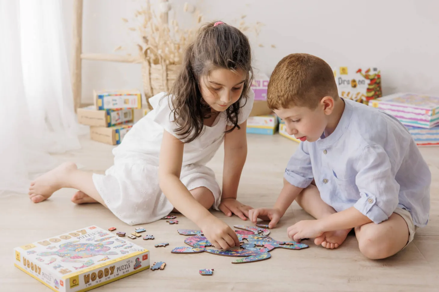 WOODY PUZZLE – drewniane puzzle konturowe – OCEAN