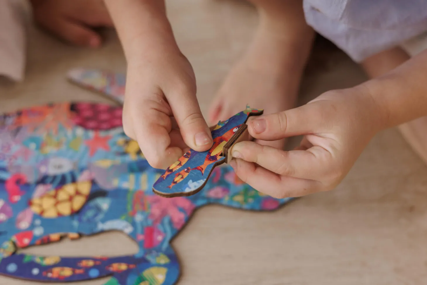 WOODY PUZZLE – drewniane puzzle konturowe – OCEAN