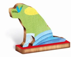 WOODY PUZZLE – drewniane puzzle konturowe – FARMA