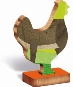 WOODY PUZZLE – drewniane puzzle konturowe – FARMA