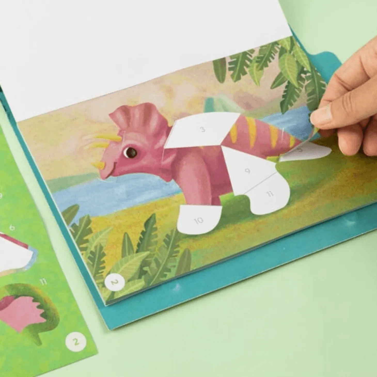 Wyklejanie po numerach - Dinozaury