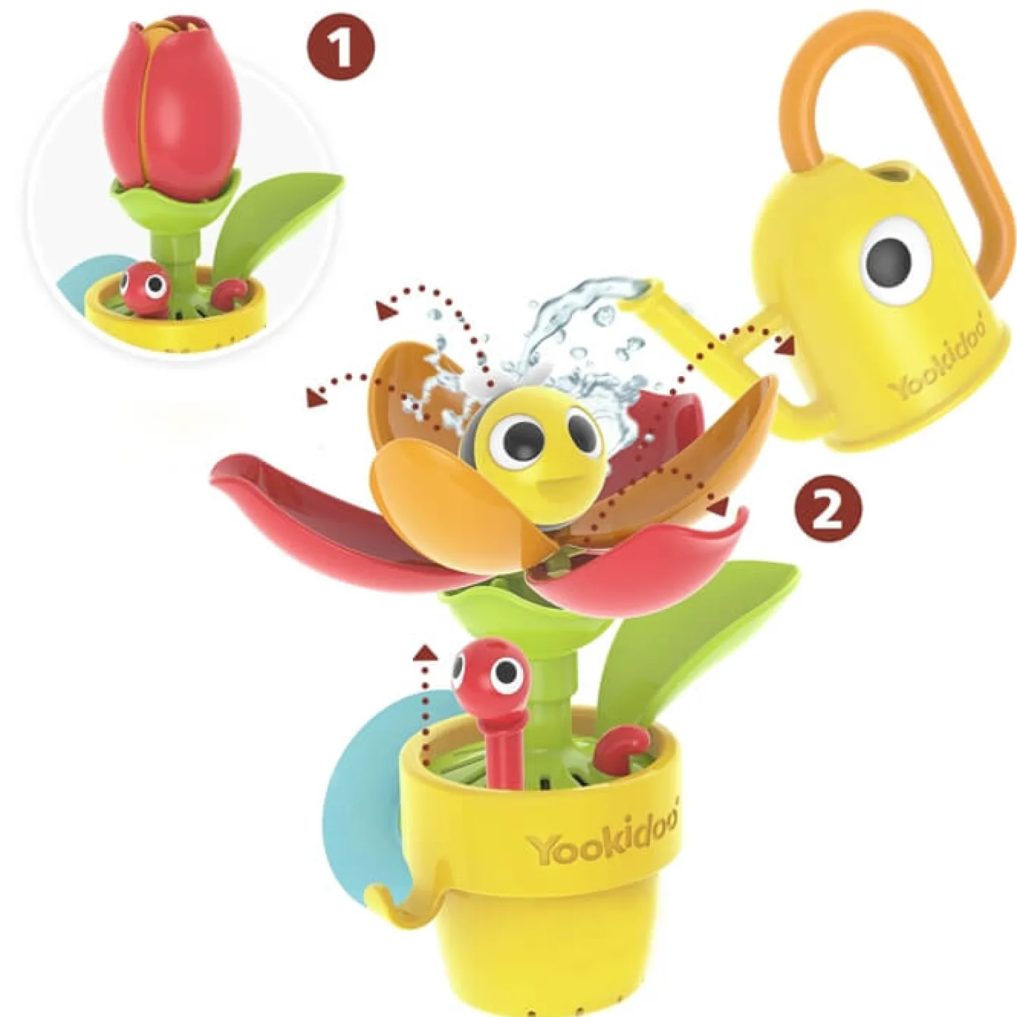 Zabawka do kąpieli - ślimak i kwiatek w ogrodzie