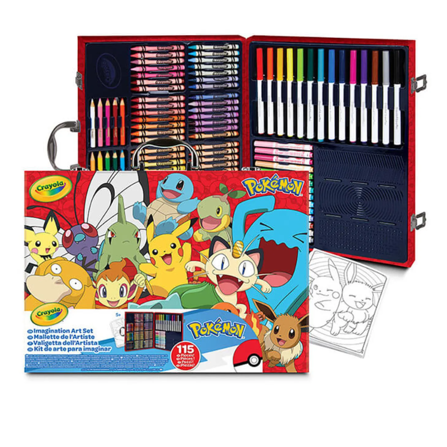 Zestaw artystyczny w walizce 115 el. Pokemon 5+