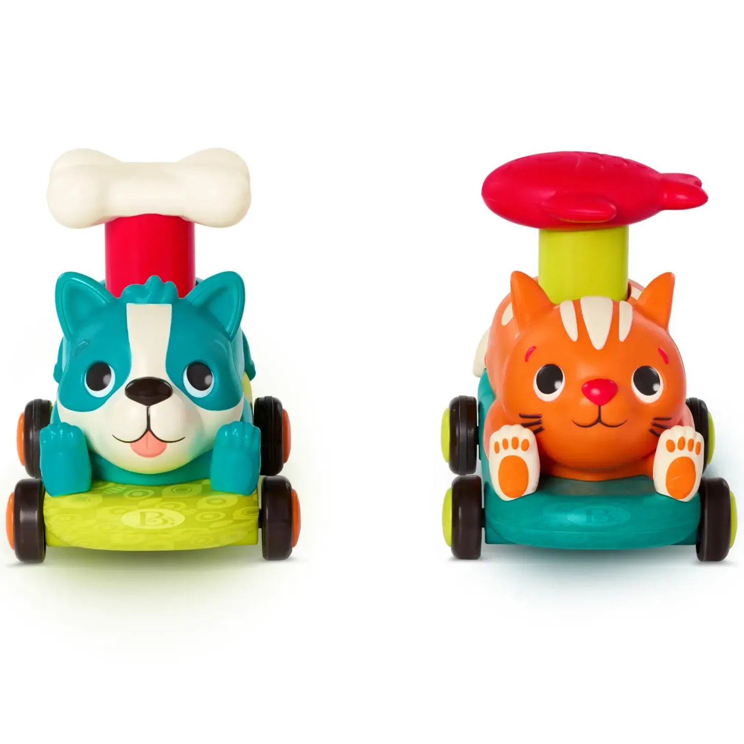Zestaw autek PawMobiles - kot i pies z napędem push&go