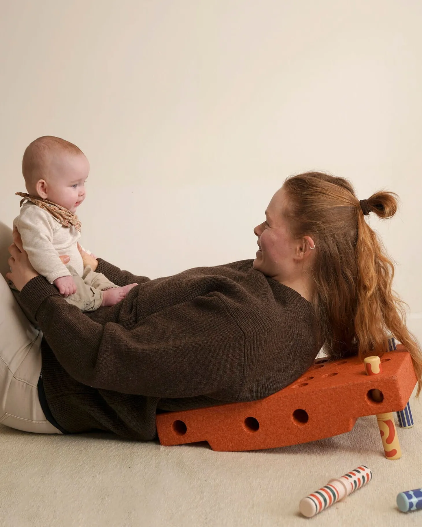 Zestaw baby activity set - Burnt Orange, Dusty Green