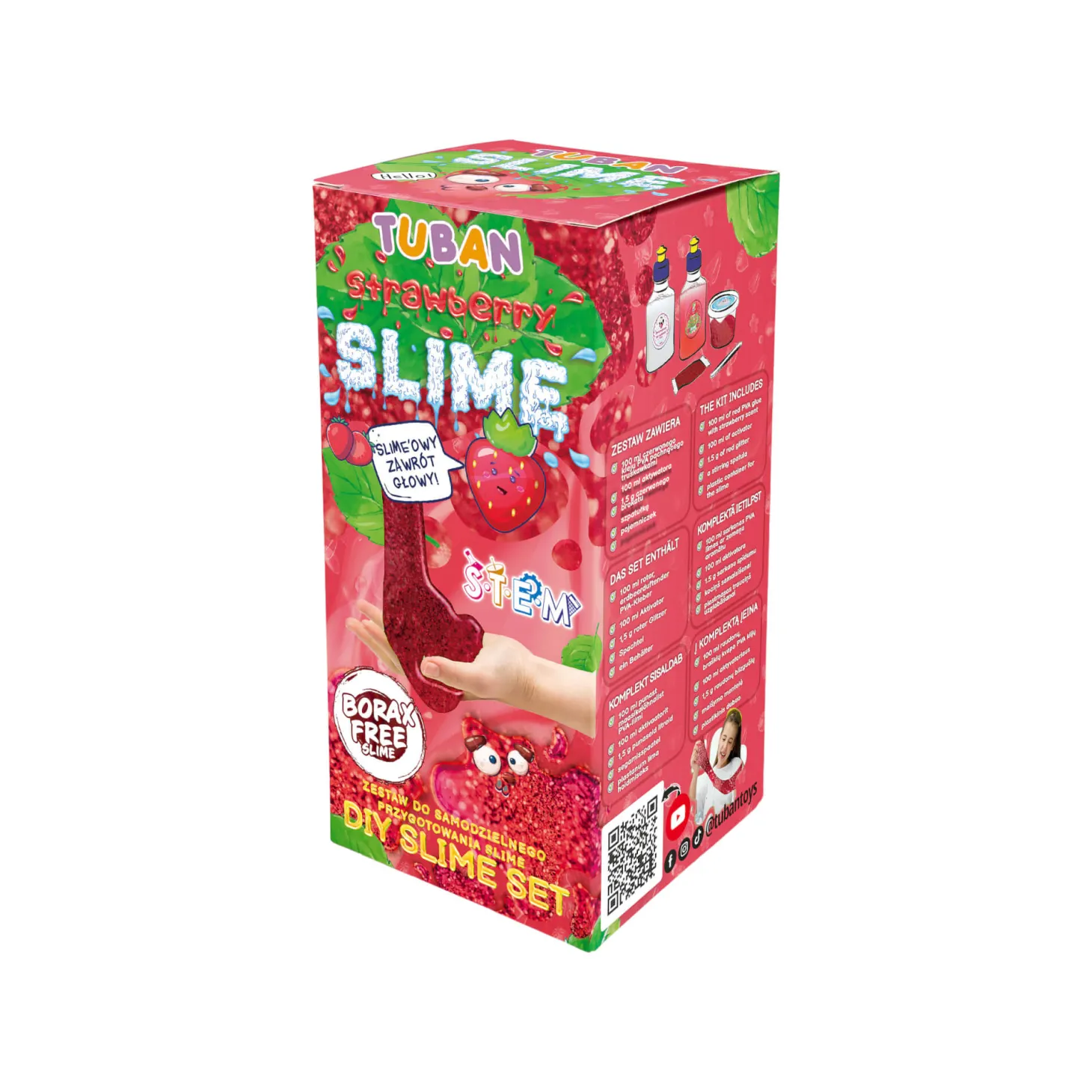 Zestaw DIY Slime - truskawka