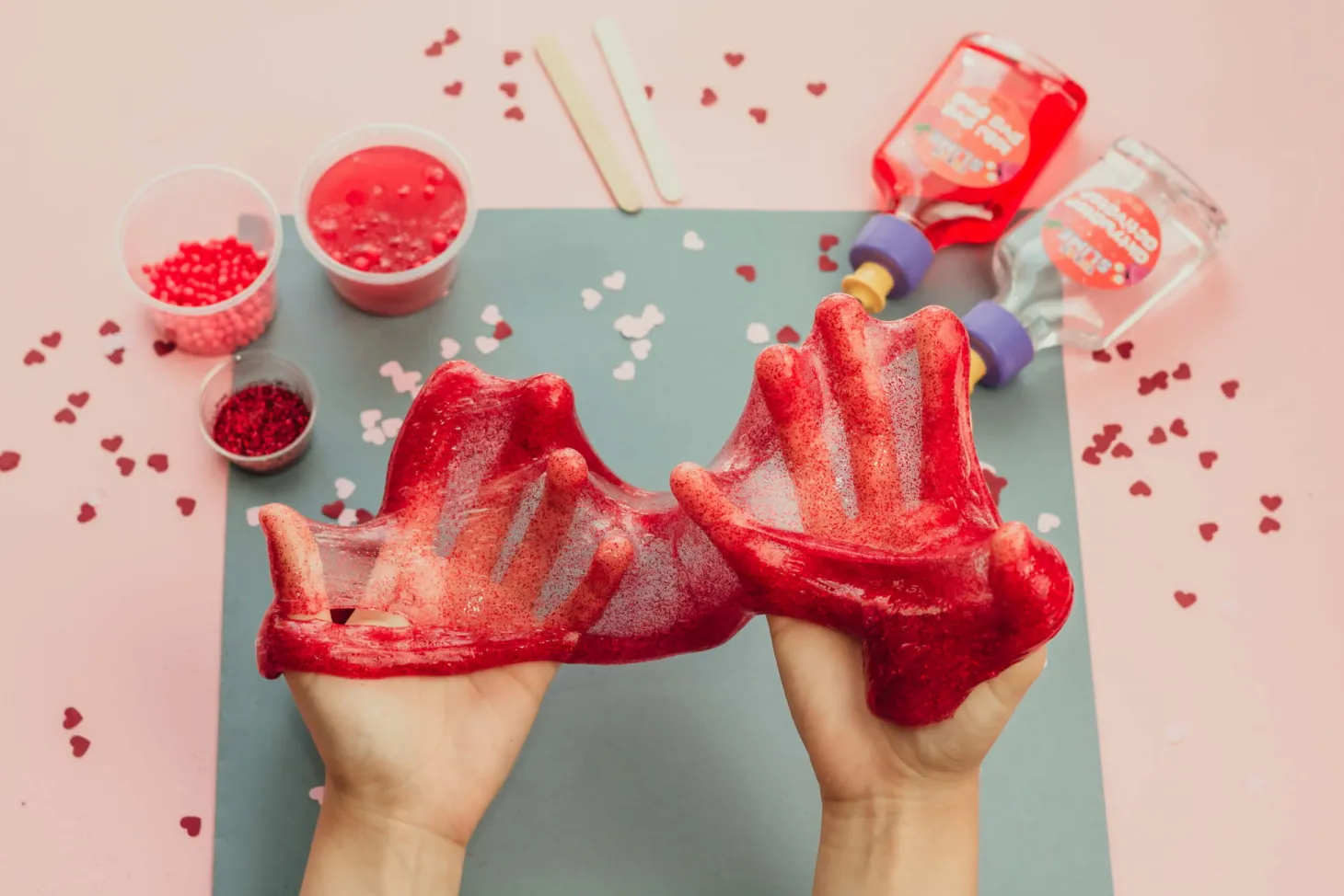 Zestaw DIY Slime - truskawka XL