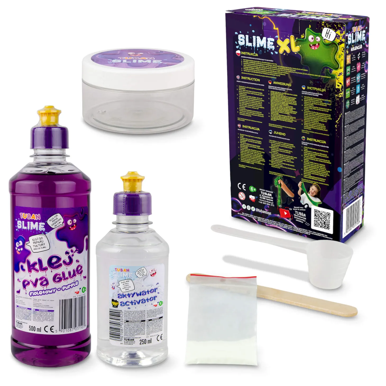 Zestaw DIY Slime - świecący w ciemności XL