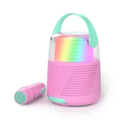 Zestaw do karaoke z głośnikiem - różowy