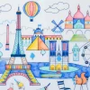 Zestaw do kolorowania z silikonową matą - Paris