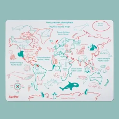Zestaw do kolorowania z silikonową matą - My First World Map