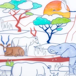 Zestaw do kolorowania z silikonową matą - Savanna