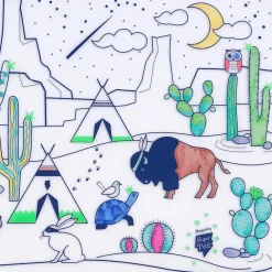 Zestaw do kolorowania z silikonową matą - Cactus Valley