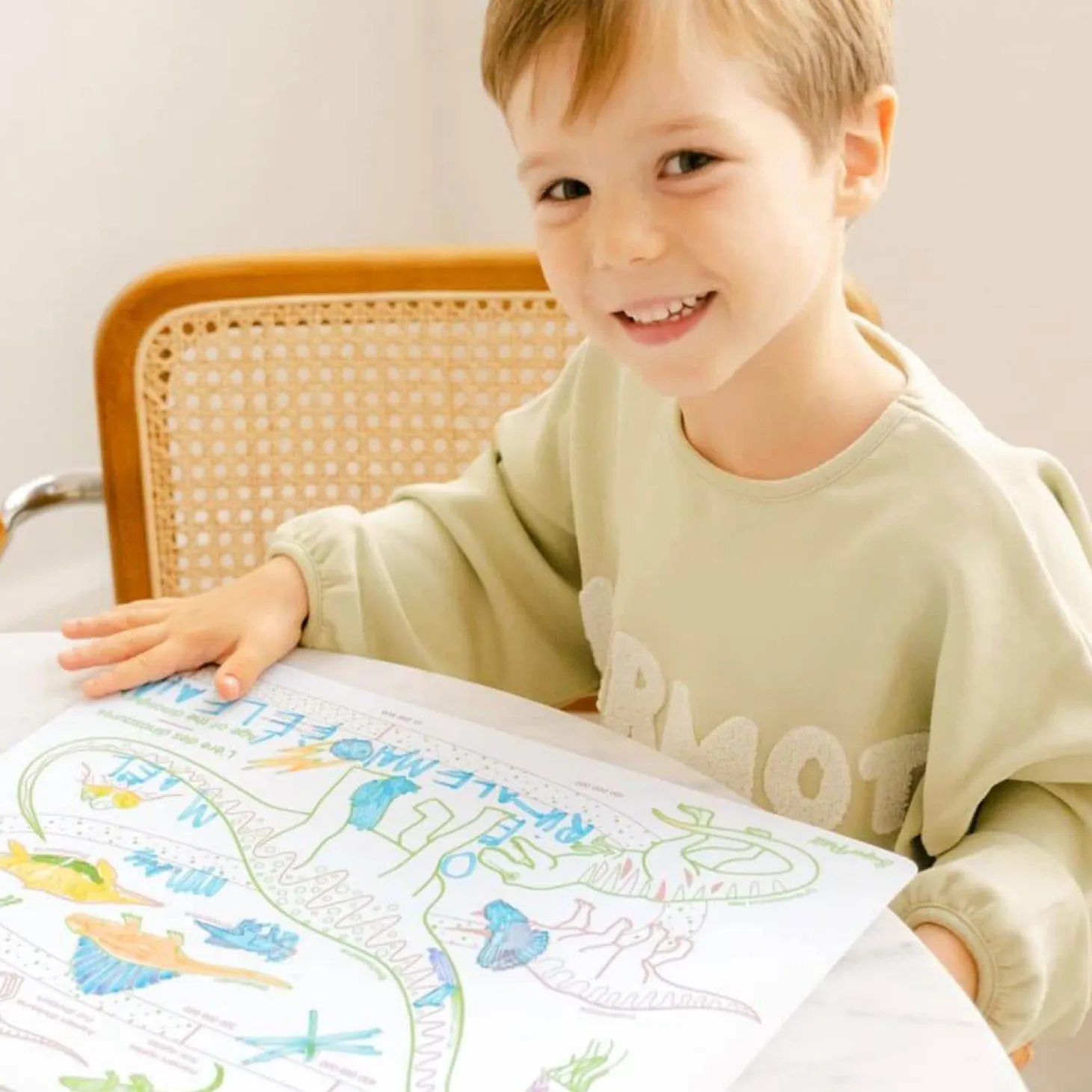 Zestaw do kolorowania z silikonową matą - Age of Dinosaures