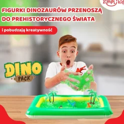 Zestaw do tworzenia gelli z figurkami i tacą Gelli Worlds Dino Pack 3+