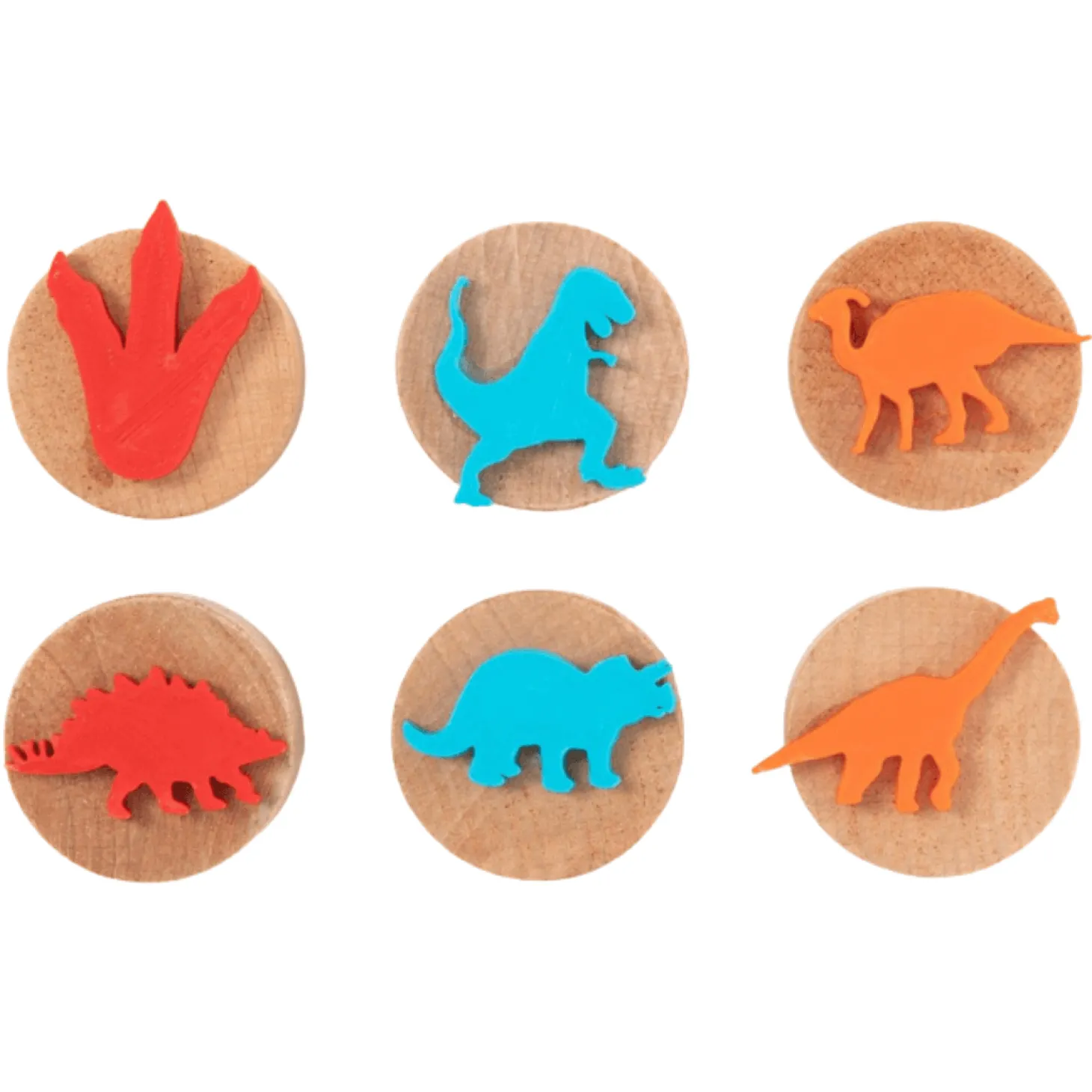 Zestaw drewniane stemple 6 szt. DINOZAURY