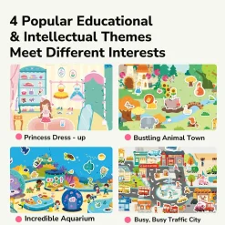 Zestaw żelowych naklejek wielokrotnego użytku - Princess Dress-Up