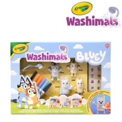 Zestaw 4 figurek do malowania i mycia Washimals, Bluey 3+