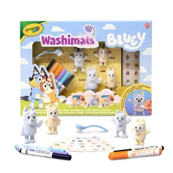 Zestaw 4 figurek do malowania i mycia Washimals, Bluey 3+