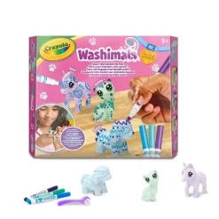 Zestaw 3 figurek do malowania i mycia Washimals, Pastel Pets 3+