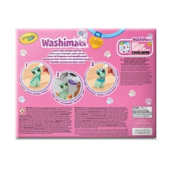 Zestaw 3 figurek do malowania i mycia Washimals, Pastel Pets 3+