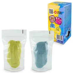 Zestaw Fluffy Sand puszysty piasek żółty & niebieski 2 x 70 g