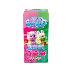 Zestaw Fluffy Sand puszysty piasek różowy & zielony 2 x 70 g