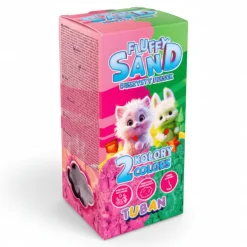 Zestaw Fluffy Sand puszysty piasek różowy & zielony 2 x 70 g