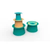 Zestaw 3 foremek do piasku Wieża Alto Lagoon Green + Banana Blue
