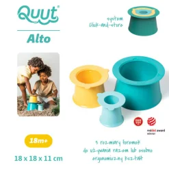 Zestaw 3 foremek do piasku Wieża Alto Lagoon Green + Banana Blue