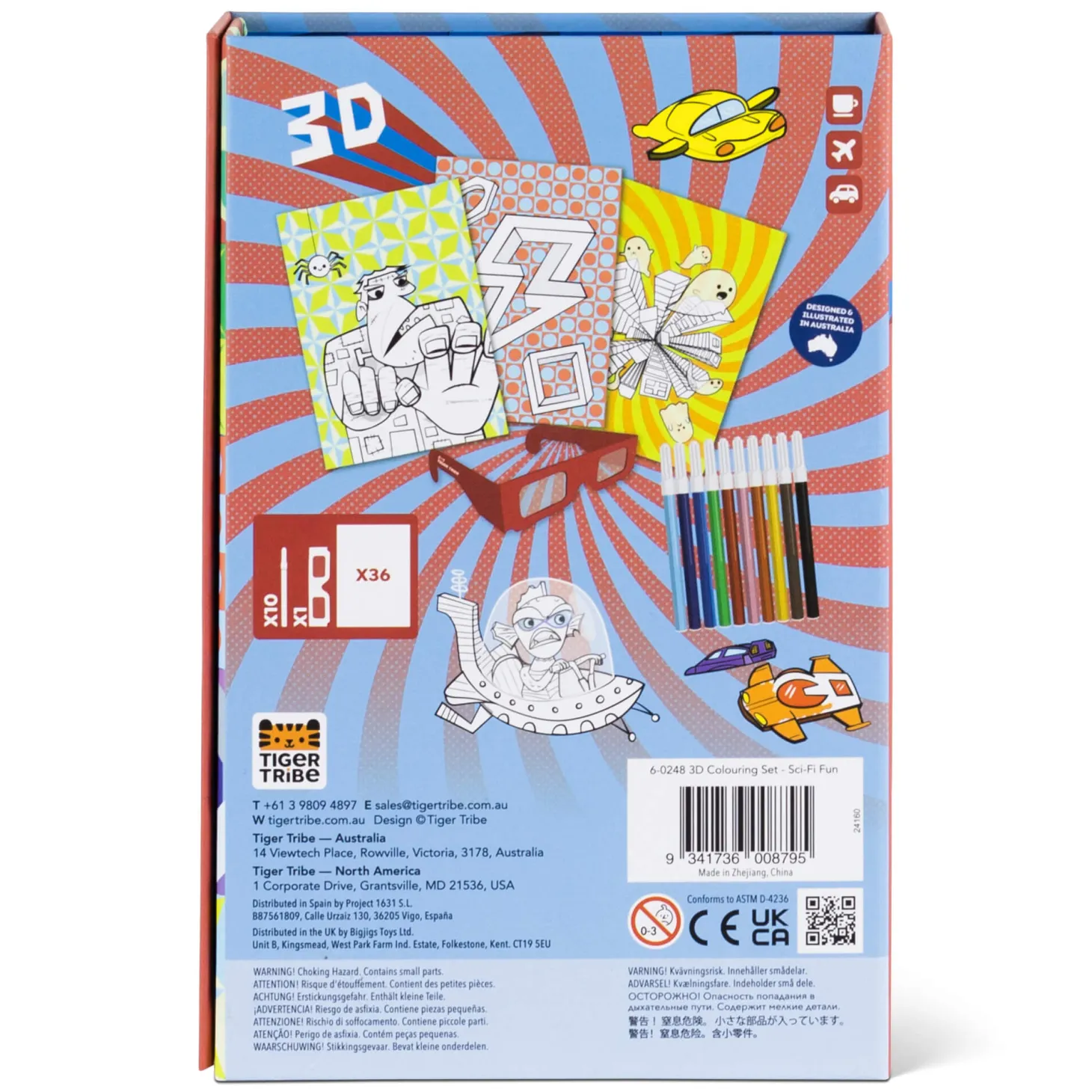 Zestaw Kolorowanek 3D - Zabawa z Sci-Fi