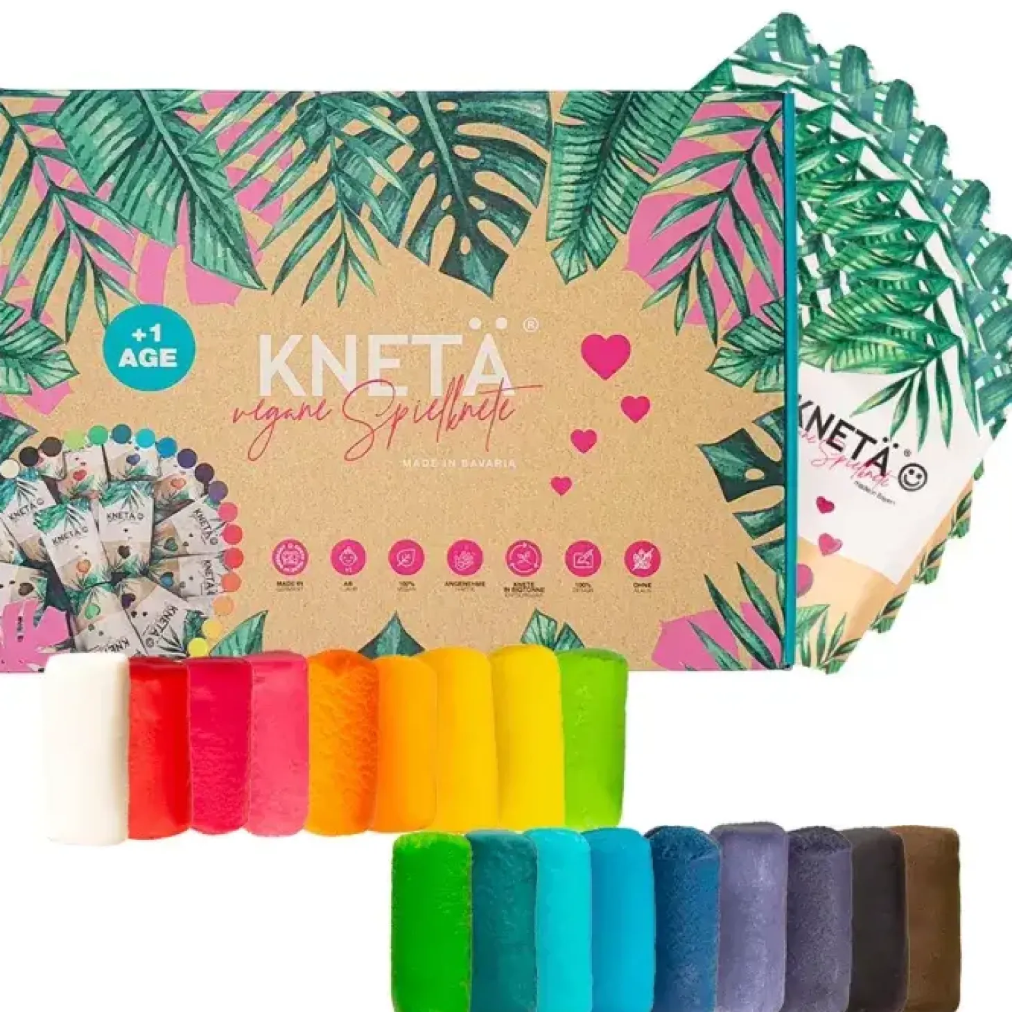 Zestaw 18 kolorów wegańskiej ciastoliny, 18x50g