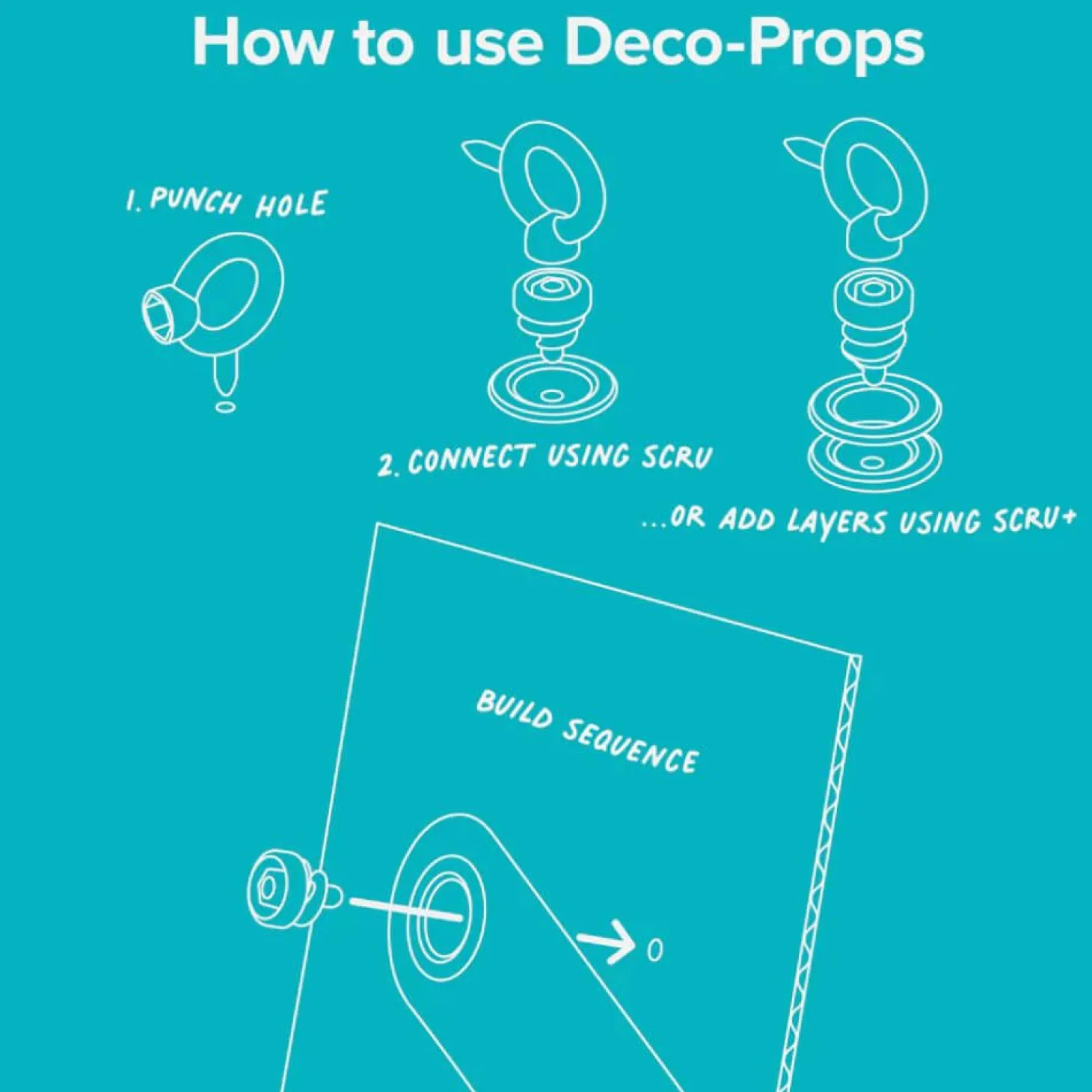 Zestaw kreatywnych kształtów Makedo Deco-Props - Twisties 18 el.